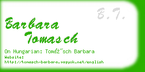 barbara tomasch business card